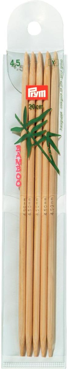 Andrele drepte, 2 varfuri, din bambus, dim 20 cm / 4,50 mm